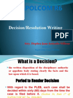 PLEB Decision and Resolution Writing