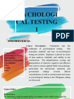 Lecture 1 Psych Testing 1