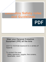 Laboratoy Safety Rules and Guidelines