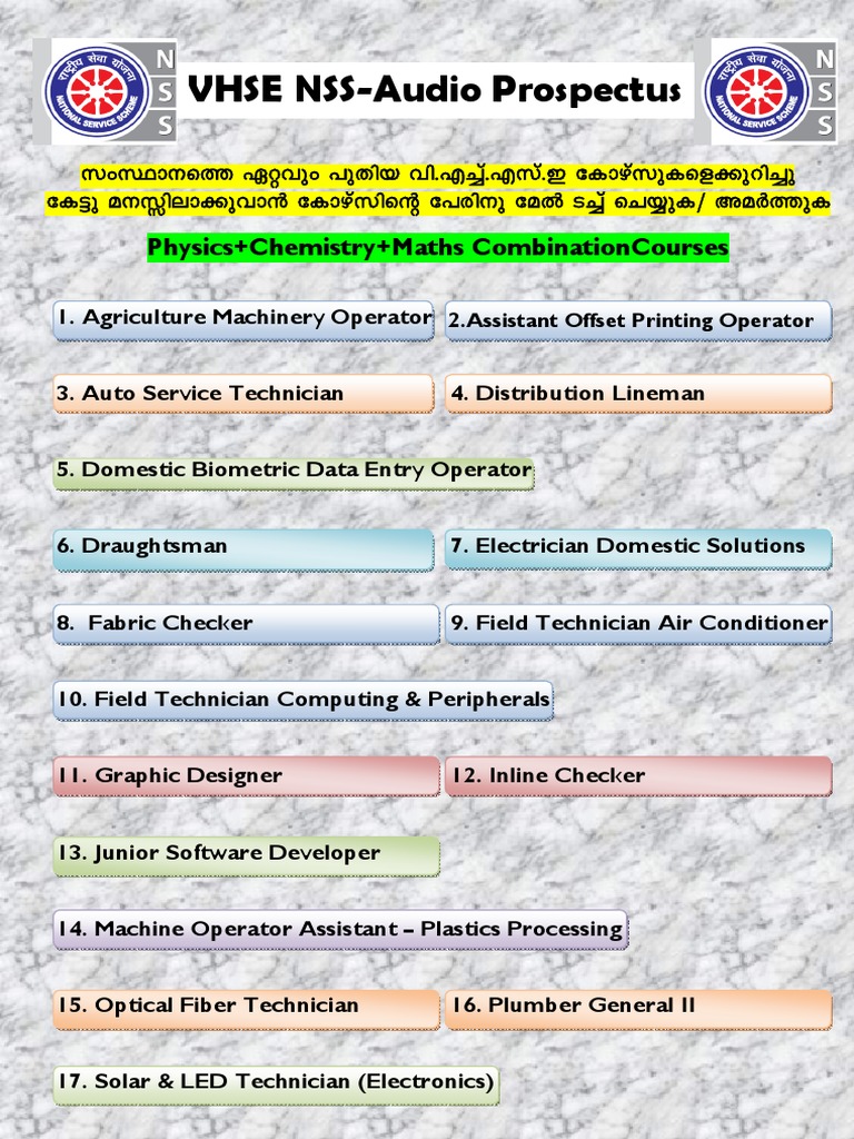 VHSE Course List Career Paths PDF