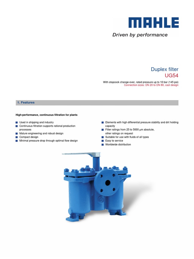 Duplex Filter 1. Features PDF Filtration Screw