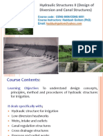 Hydraulic Structures II (Design of Diversion and Canal Structures)