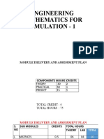 Engineering Mathematics for Simulation Modules Delivery and Assessment