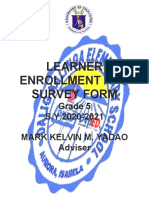 Learner Enrollment and Survey Form