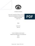 Pengaruh Insentif Material Dan Non Material Terhadap Ketersediaan Tenaga Kesehatan Di Kabupaten Bogor TAHUN 2012