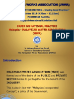 Paper On National Practice Malaysia - Malaysian Water Association (MWA)