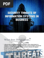 Security Threats of Information Systems in Business