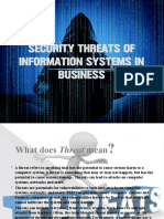 Security Threats of Information Systems in Business