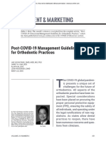 Management & Marketing: Post-COVID-19 Management Guidelines For Orthodontic Practices