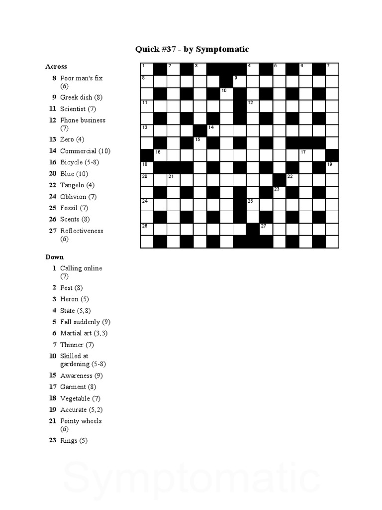 Crossword Puzzle Challenge | PDF