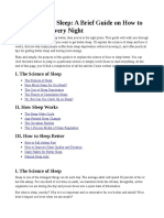 The Science of Sleep: A Guide to Better Sleep