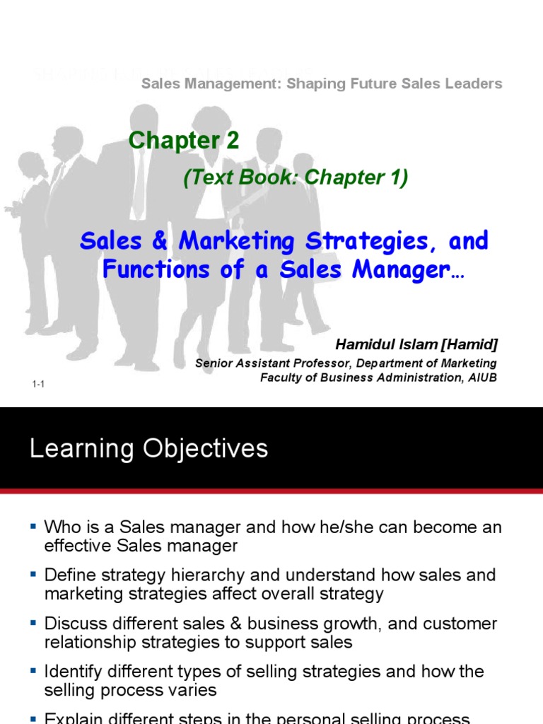 Sales Management: Key Functions & Strategies | PDF | Sales | Strategic ...