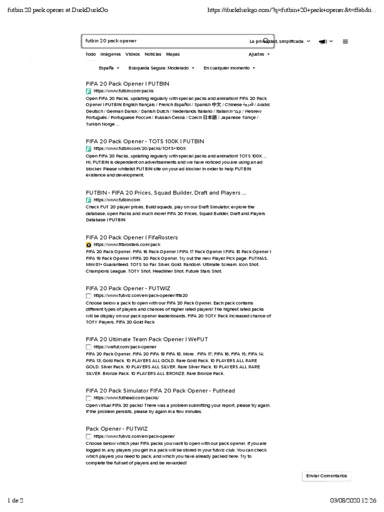 Futbin Pack Opener At Duckduckgo Pdf Leisure Sports