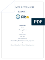 SIP Report Format Batch 2019-21