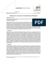 Admixture in Concrete in The Machanism Research: Chemical Engineering