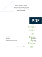 La Producción y Los Tipos de Empresas - Jesús González y Shael Rujano