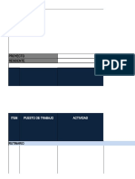 Proyecto Residente: Item Puesto de Trabajo Actividad