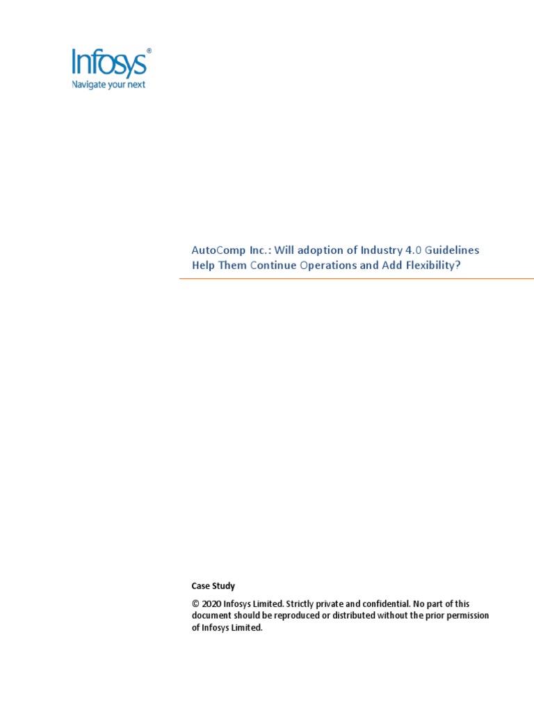 AutoComp+Inc+Industry+4 0+conundrum | PDF | Supply Chain | Internet Of ...