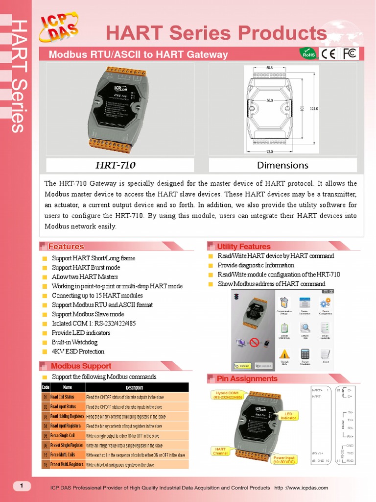 Modbus RTU/ASCII To HART Gateway: Utility Features | PDF | Computer ...