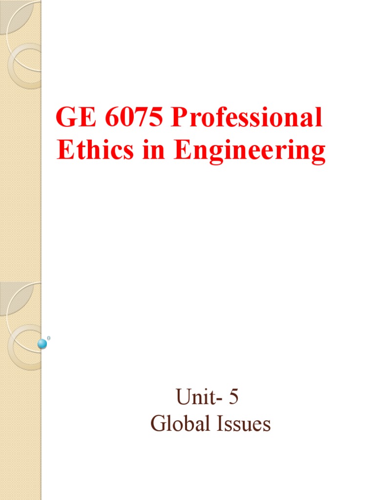 Global Ethics in Engineering Practices | PDF | Engineer | Employment