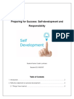 Preparing For Success: Self-Development and Responsibility