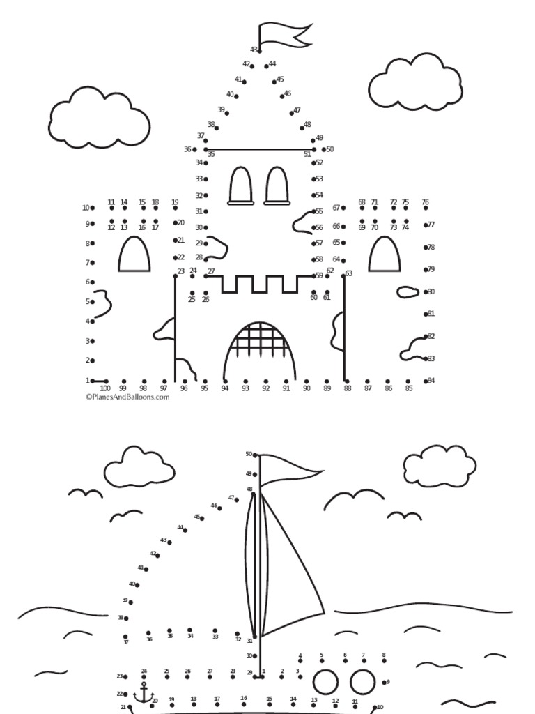 Dot To Dot Printables To 100 Pdf Pdf Des Sports Echecs