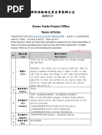 Green Trade Project Office News Articles: ＊為必填欄位/Required