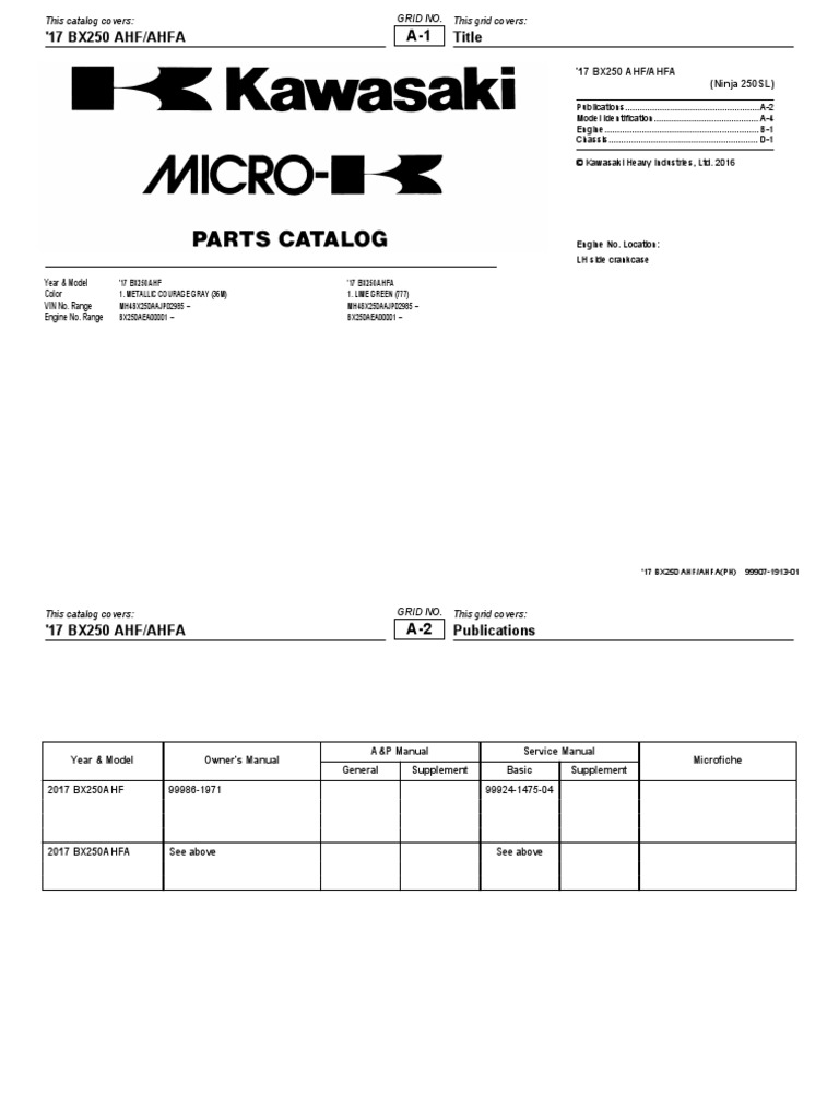 Bx250ahfph (2017) (Ninja 250 SL) PDF | PDF | Transportation