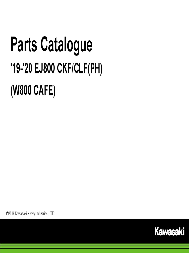 Ej800clfph - W800 Cafe 2019-20 PDF | PDF | Brake | Engines