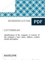 Essential Parts of a Business Letter