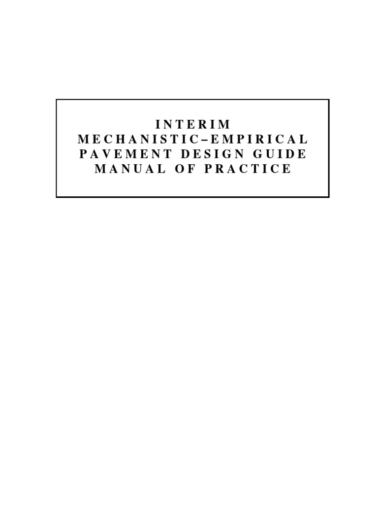 MEPDG Manual of Practices | PDF | Road Surface | Reliability Engineering