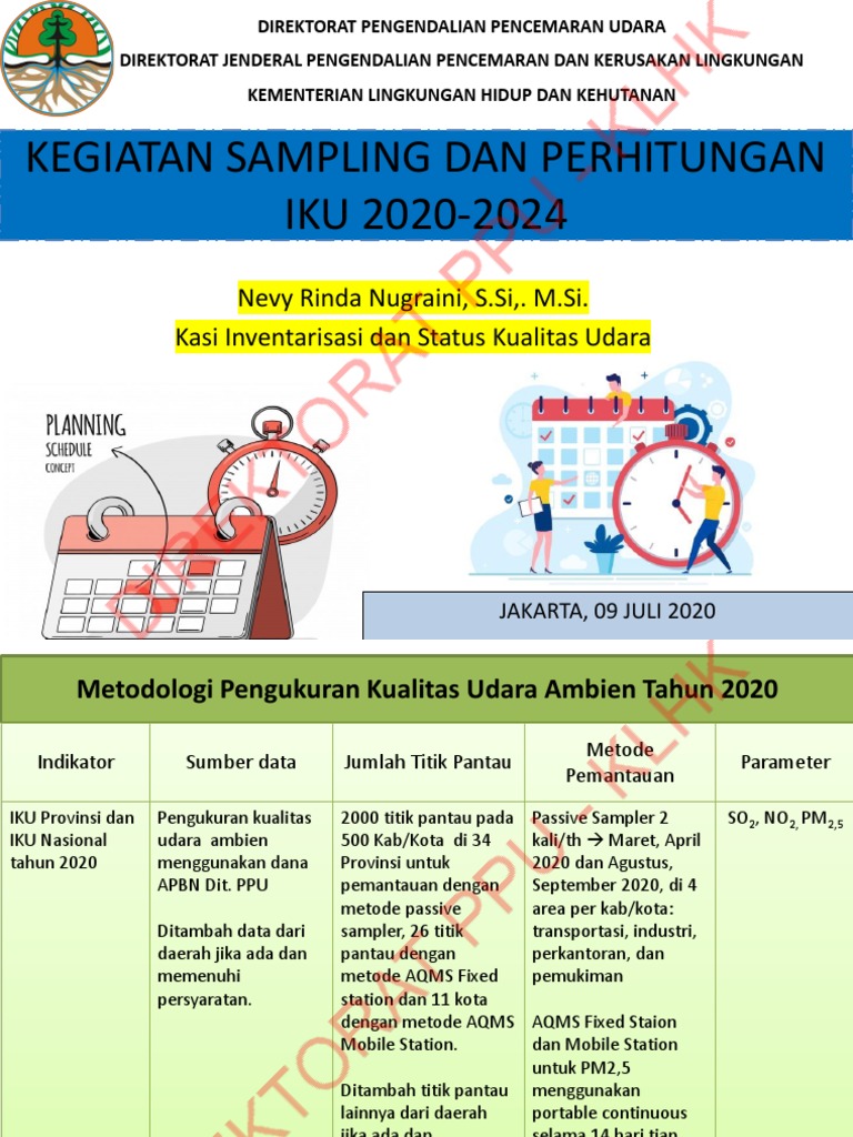 Metodologi Sampling Kualitas Udara 2020 | PDF
