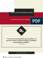 Teoría de Las Restricciones: Juan Sebastian Montes y María Alejandra Millán