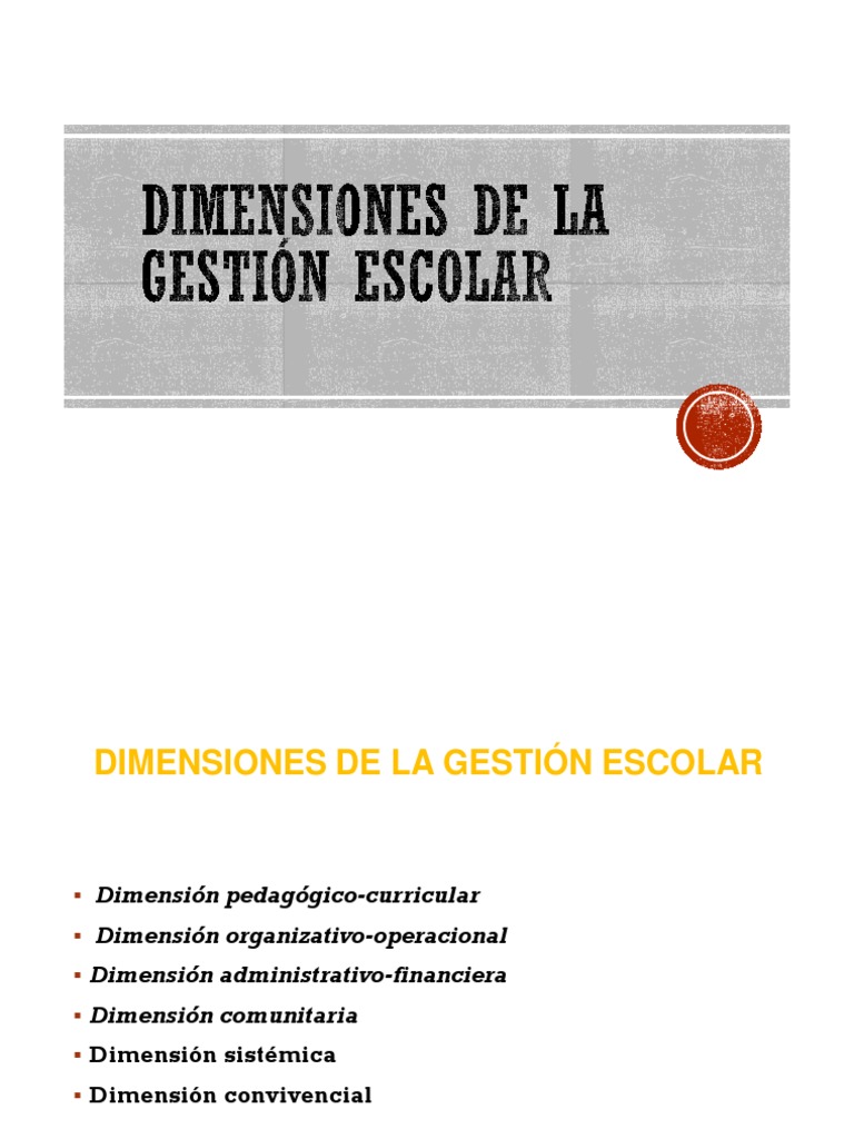 Dimensiones de La Gestion Escolar 2019 PDF | PDF | Modificación de ...