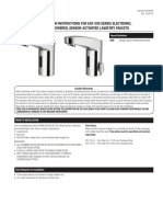 Installation Instructions For Eaf-350 Series Electronic, Battery-Powered, Sensor-Activated Lavatory Faucets