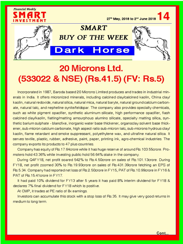 Dark Horse PDF PDF Dividend Investing