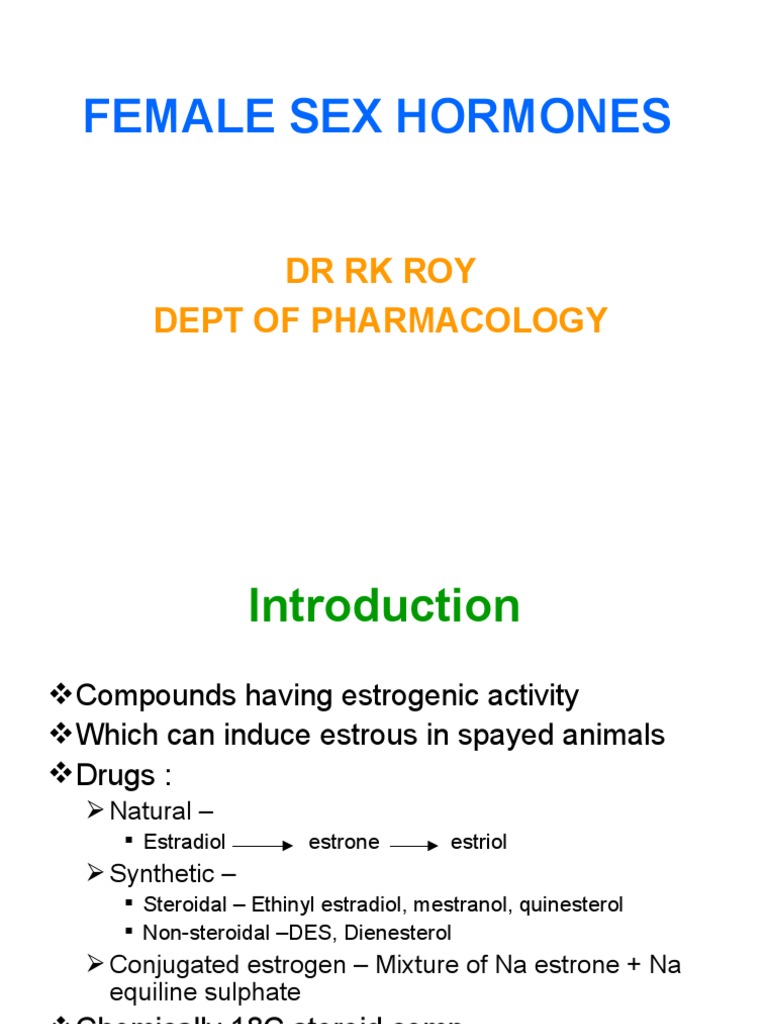 Overview of Female Sex Hormones | PDF | Estrogen | Estradiol