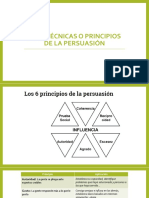 TÉCNICAS O PRINCIPIOS DE LA PERSUASIÓN