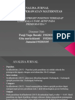 Analisa Jurnal Stase Keperawatan Maternitas