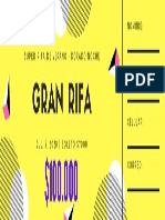 Yellow & Black Modern Abstract Raffle Ticket PDF