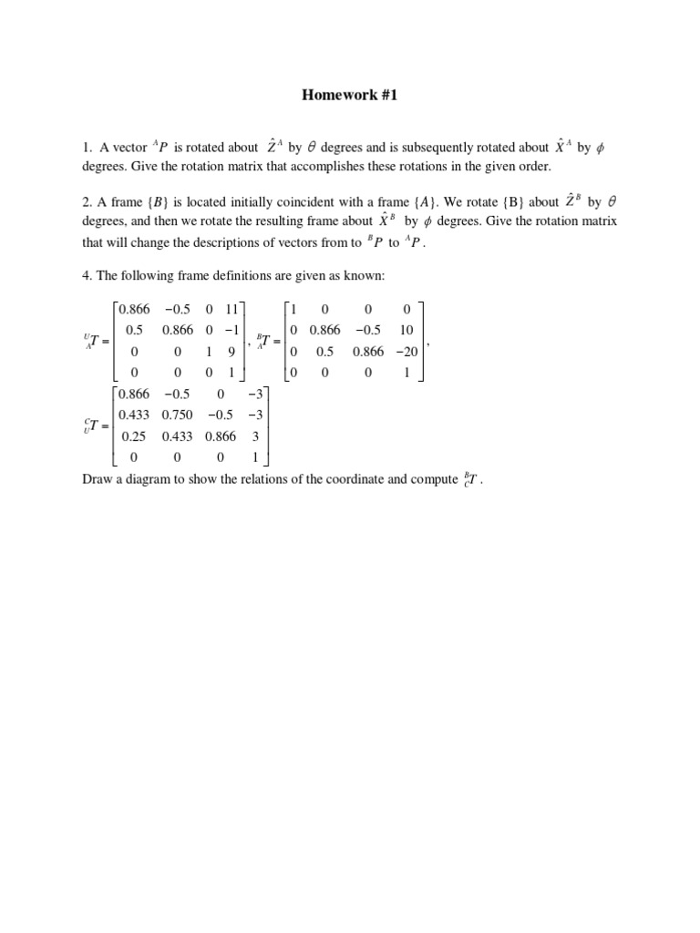 Advanced Rotation Matrices | PDF
