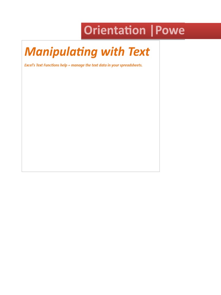 Excel Text Functions Overview | PDF | Numbers | Computer Data