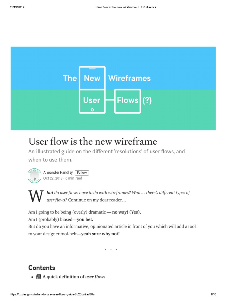 User Flows: The Modern Wireframe | PDF | Computing | Design
