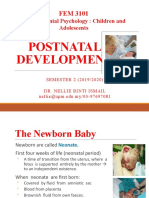 Notes - Week 3 4 - Postnatal Development