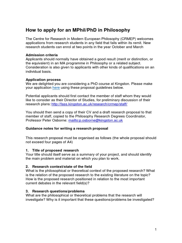 MPhil/PhD Application Guidelines | PDF | Doctor Of Philosophy | Academia