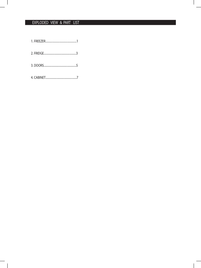 Exploded View & Part List | PDF | Cold | Manufactured Goods