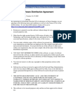Software Distribution Agreement: Terms and Conditions of Use