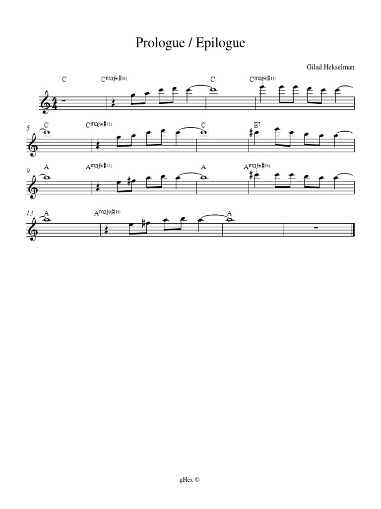 Prologue - Epilogue | PDF