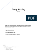 Essay Writing - A Sample