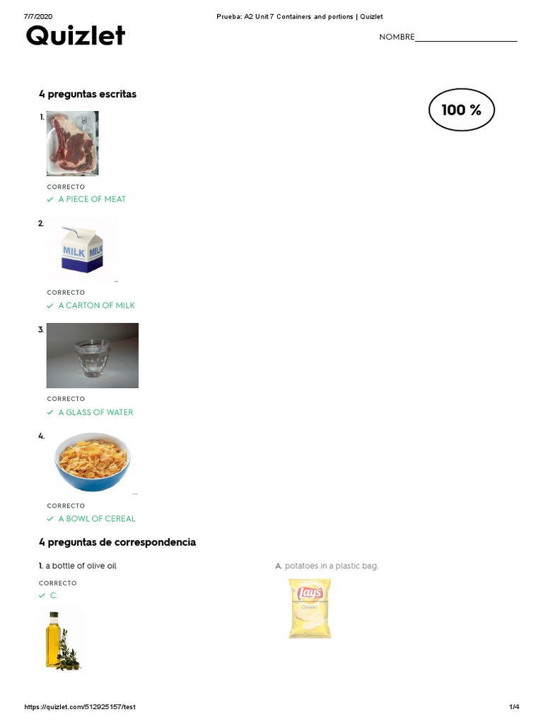 Quizlet English Class A2+ Unit 2